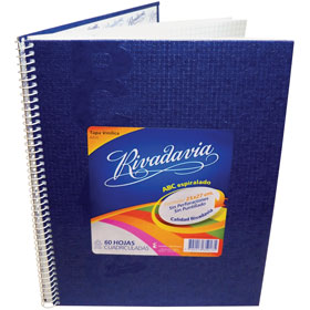 Cuaderno Rivadavia Abc X Hojas Con Espiral Tapa Dura Rayado Forrado