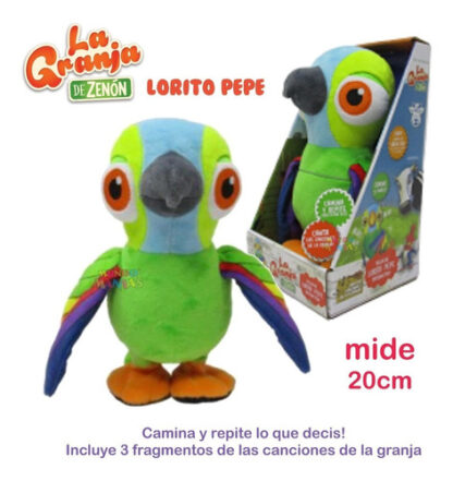 ARBREX. GRANJA DE ZENON PELUCHES GRANDES LORITO PEPE. CAMINA