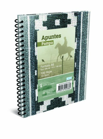 CUADERNO 16.21 CON ESPIRAL X 80 HOJAS TAPA DURA RAYADO PAMPA