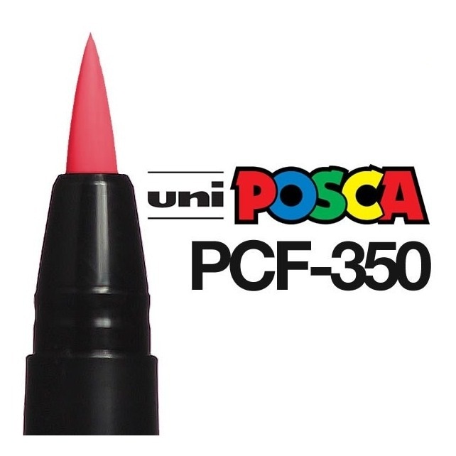 Rotulador Posca PCF 350 Punta Pincel 1 mm Blanco