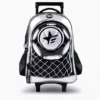 MOCHILA FOOTY CON CARRO GRANDE 18″ – Futbol Mundial Con Luz F 1751 Negra - Image 2