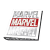 Carpeta Escolar 3 x 40 mm N 3 con dibujo como quieres logo marvel blanco