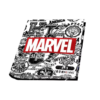 Carpeta Escolar 3 x 40 mm N 3 con dibujo logo marvel blanco y negro