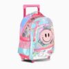 MOCHILA FOOTY CON CARRO 18" CON LUCES EMOJI F 2111 ROSA