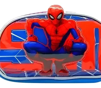 Cartuchera Un Cierre Hombre Araña/spiderman 3d Cresko Ha580 Azul Cartuchera De Un Cierre