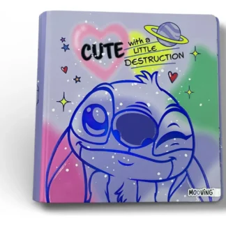 Carpeta Escolar 3 x 40 mm N 3 con dibujo Stitch Violeta