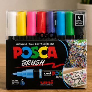 MARCADORES POSCA PC5 BRUSH ESTUCHE X 8